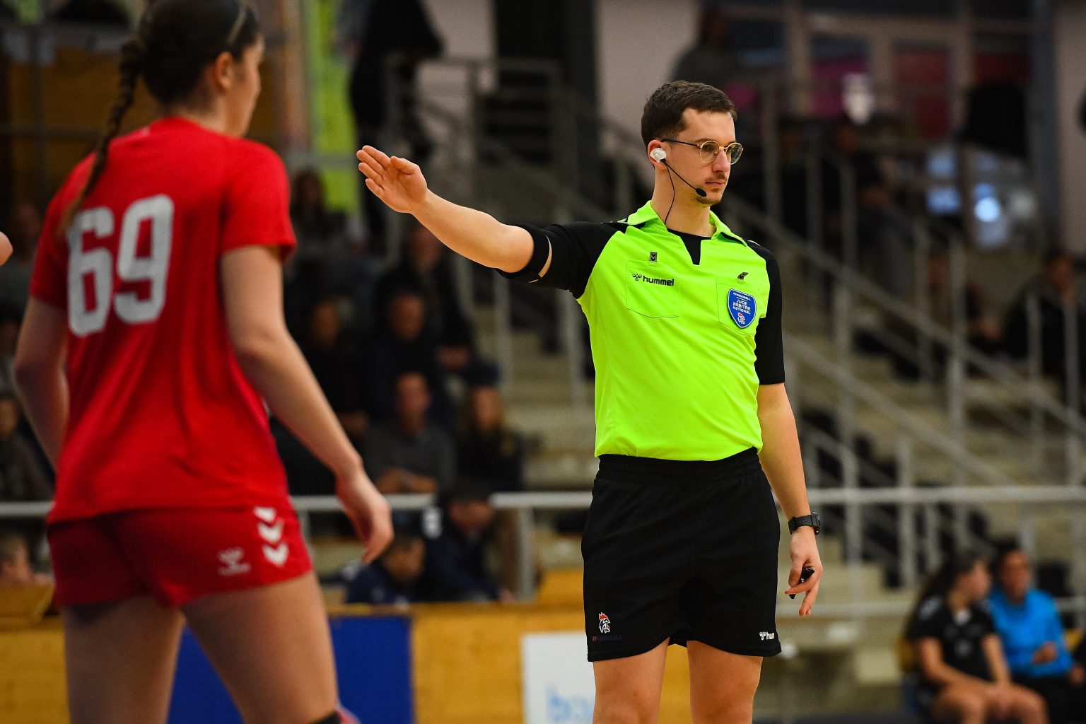 Referee during the Interpoles at Complexe du Vercors on February 4, 2025 in Bourg-de-Peage, France. (Photo by Emilian Baldow/Icon Sport)